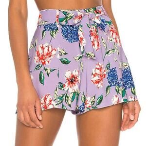 Parker Margo Purple Floral Shorts Lais Fleur Small